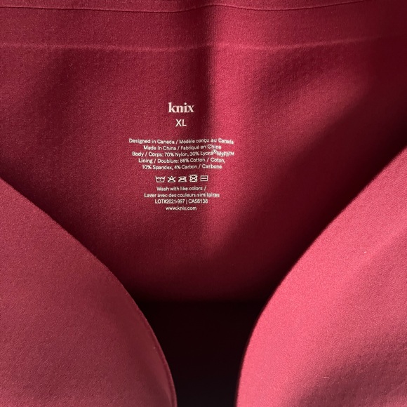 Knix Women's Red Leggings - Picture 2 of 4